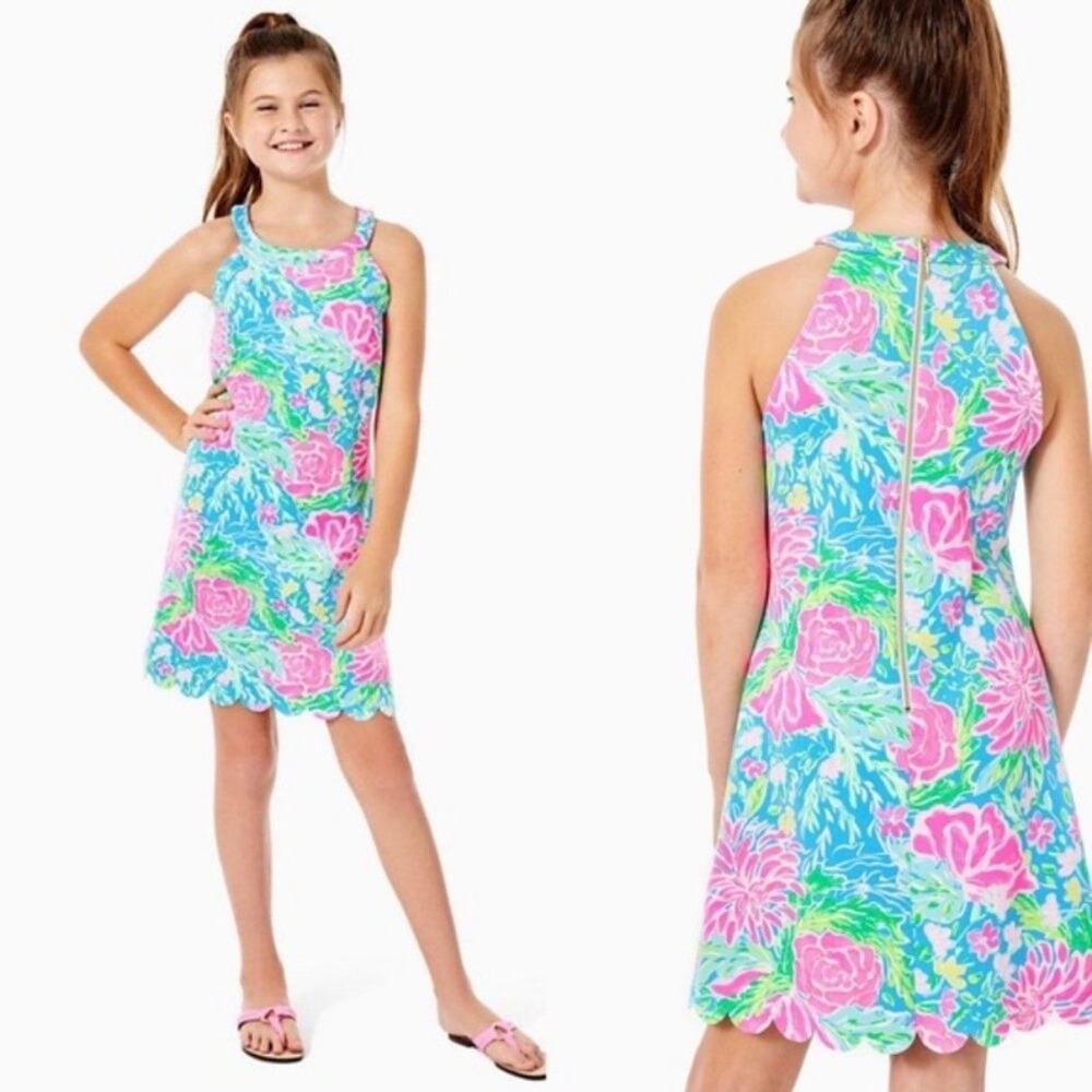 Lilly Pulitzer - Sophelia Halter Shift Dress - Scallop Edge - Girls Size 8